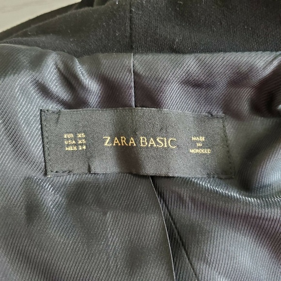 Zara Basic Blazer Jacket Moto Zippers W1331 - Picture 3 of 4